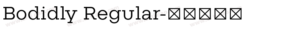 Bodidly Regular字体转换